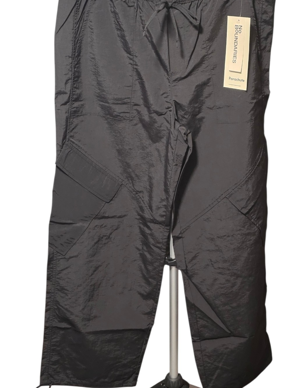 No Boundaries Black Parachute Cargo Pants